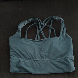 Strappy Teal Sports Bra